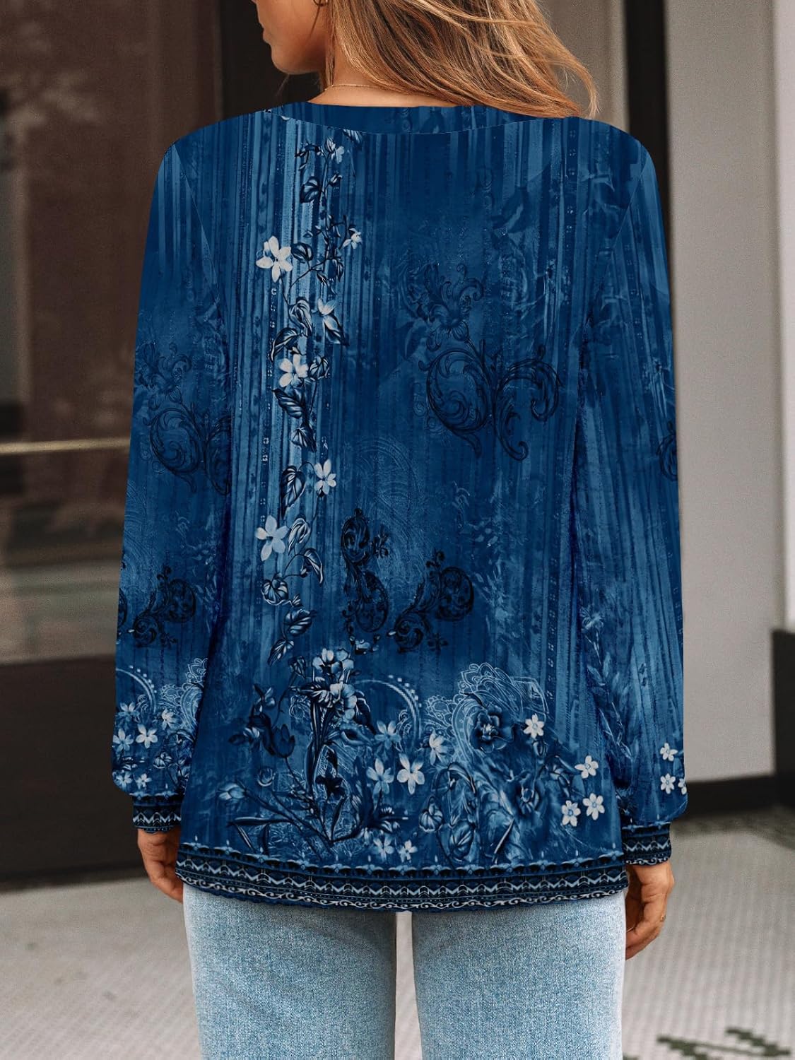 AUTOMET Womens V Neck Long Sleeve Shirt Fall Fashion Tops Tunic Dressy Casual Sweater Clothes Cute Trendy Work Outfits 2025