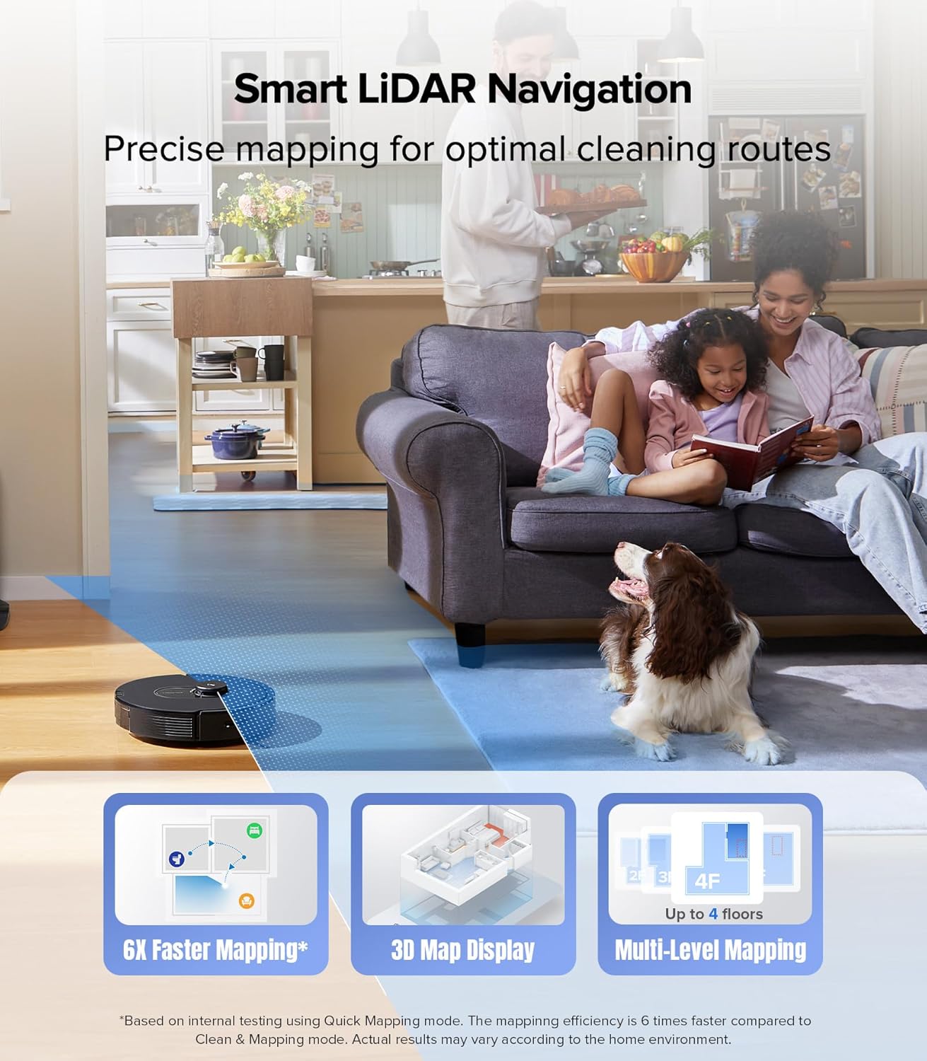 roborock Q7 M5+ Robot Vacuum and Mop, Upgraded from Q5 Max+, Up to 7-9 Weeks Self-Empty, 10000Pa Suction, Dual Anti-Tangle System for Pet Hair & Carpet, PreciSense LiDAR Navigation, App Control, Black