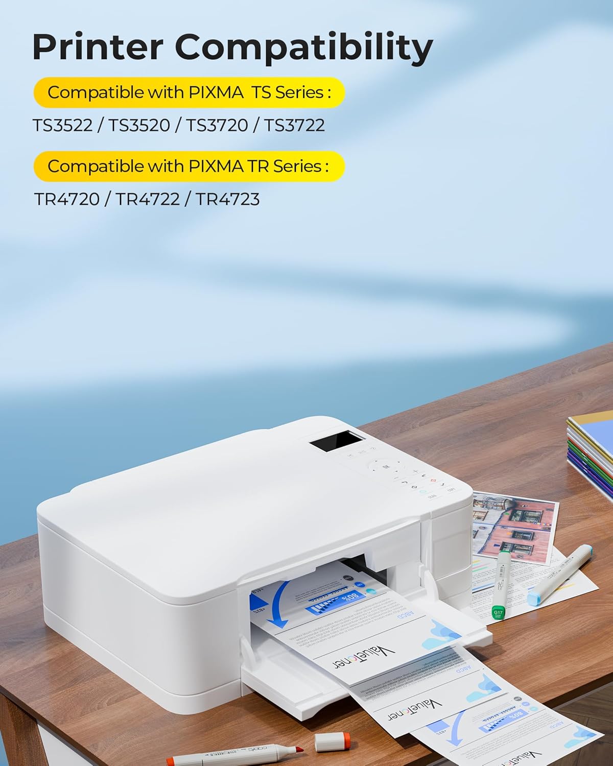 Valuetoner 245XL Ink Cartridge Replacement for Canon 245XL 246XL Combo Pack PG-245XL CL-246XL for Pixma TR4520 TR4527 MG2522 MG2520 MX490 MX492 TS202 TS302 TS3320 MG2920 Printer (Black, Color)