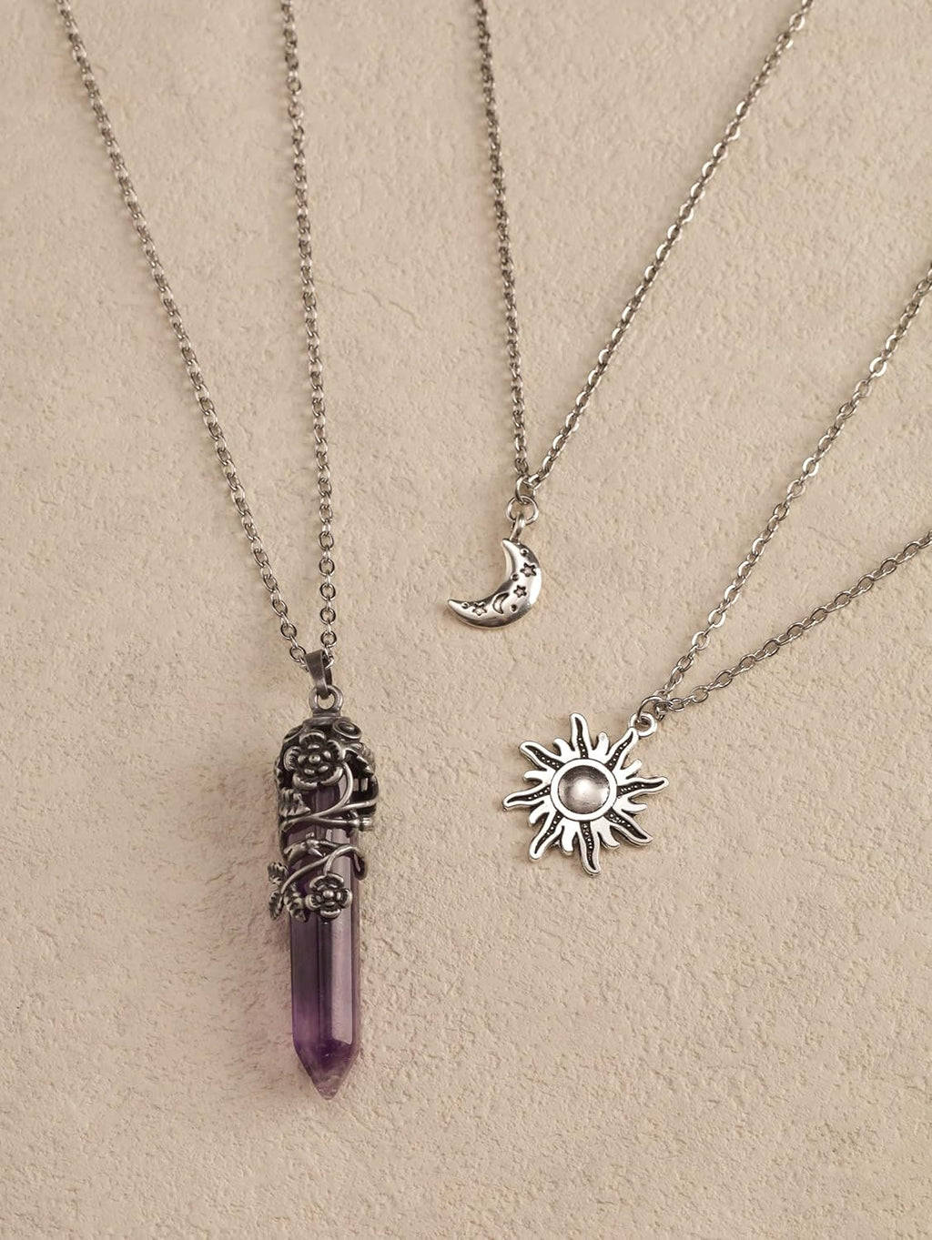 Sacina Gothic Emo Grunge Crescent Moon Choker, Moon Sun Star Choker Necklace, Goth Gothic Necklace, Halloween Christmas Jewelry Gift for Women