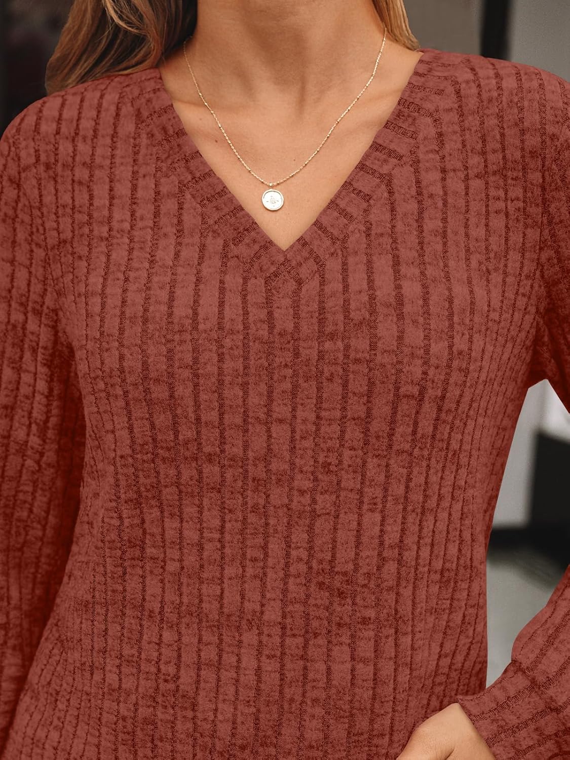 AUTOMET Womens V Neck Long Sleeve Shirt Fall Fashion Tops Tunic Dressy Casual Sweater Clothes Cute Trendy Work Outfits 2025