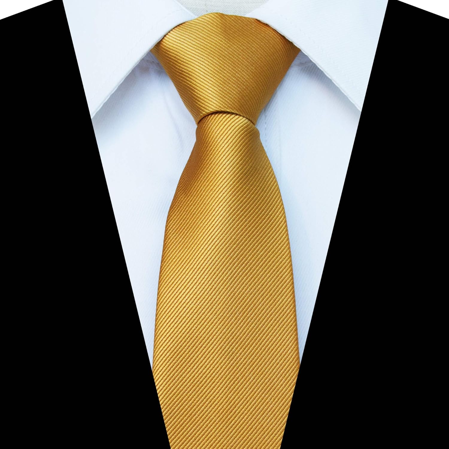 JEMYGINS 3.15“Solid Color Pre-tied Adjustable Necktie for Business and Wedding