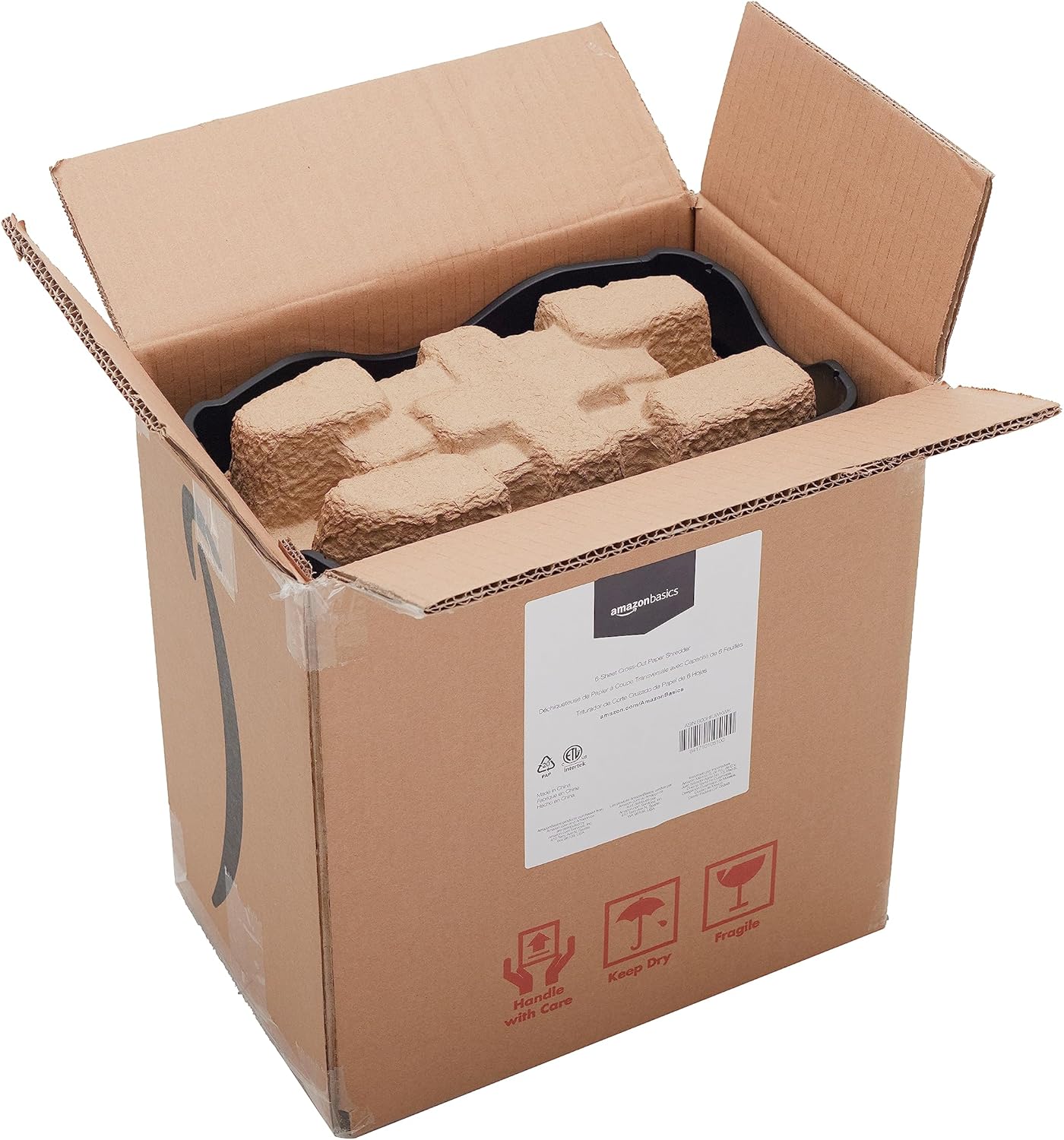 Basics 8-Sheet Cross Cut Paper Shredder and Credit Card Shredder - Black