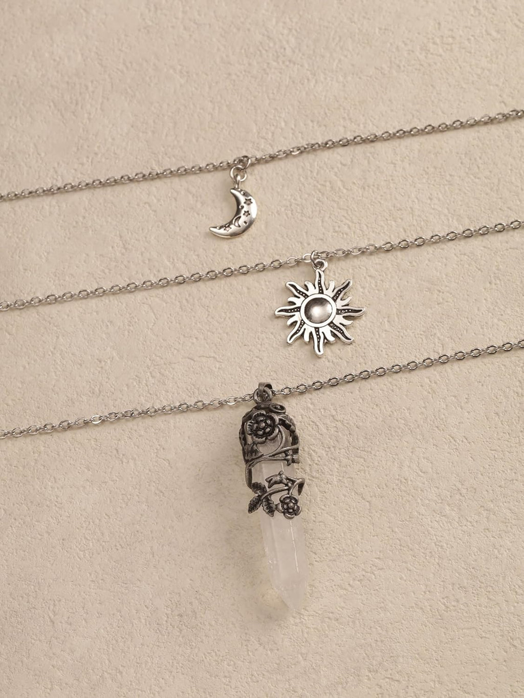 Sacina Gothic Emo Grunge Crescent Moon Choker, Moon Sun Star Choker Necklace, Goth Gothic Necklace, Halloween Christmas Jewelry Gift for Women