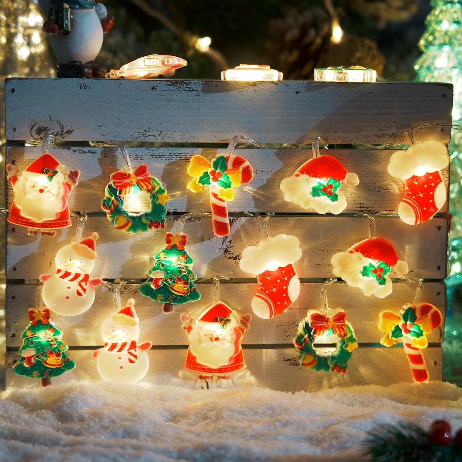 LOLStar Halloween String Lights Decorations, 9.8FT 20 LED Halloween Fairy Lights, Battery Operated (Not Included) with Timer Function and 8 Flashing Modes, Cute Booday Lights 2025 Home Indoor Decor