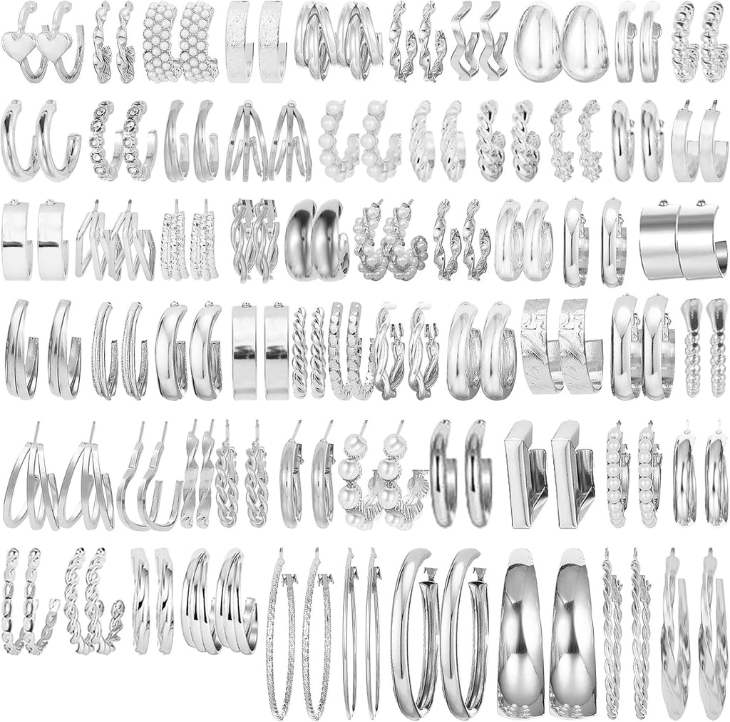 NEWITIN 69 Pieces Gold Jewelry Set for Women Fashion Costume Jewelry Gold Plated Necklace Bracelet Earrings Set for Women