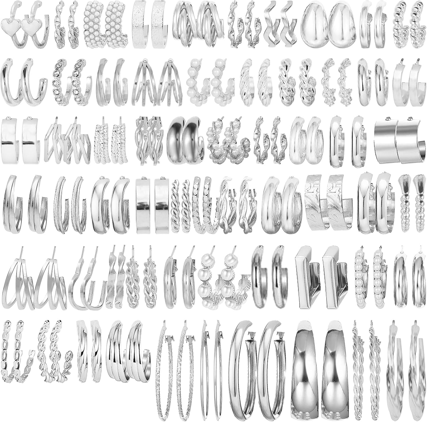 NEWITIN 69 Pieces Gold Jewelry Set for Women Fashion Costume Jewelry Gold Plated Necklace Bracelet Earrings Set for Women