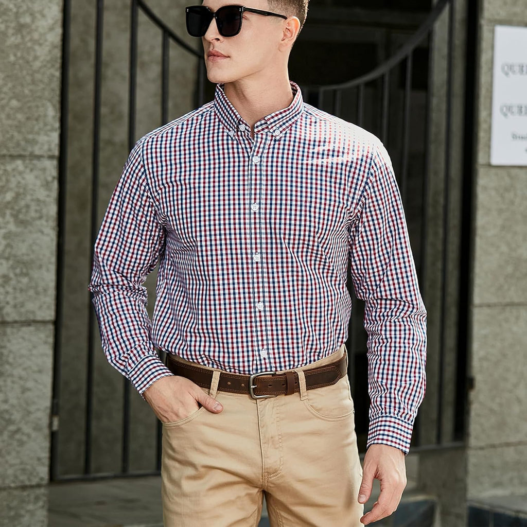 VATAN Men's Genuine Leather Casual Every Day Jeans Belts, Handmade Men Leather Belt with Gift Box