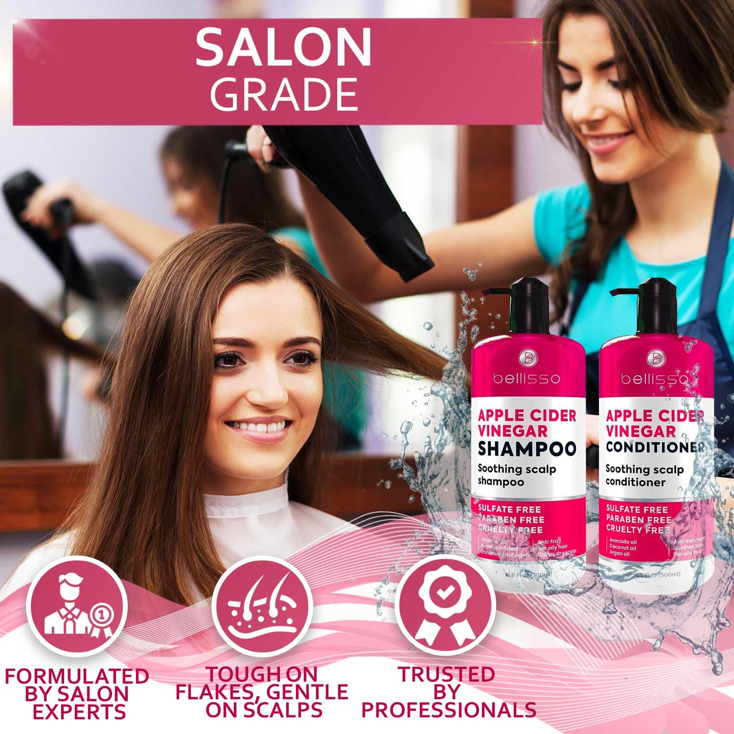 Biotin Shampoo and Conditioner Set - Sulfate and Paraben Free Treatment for Men and Women - Hair Thickening Volumizing Products to Help Boost Thinning Hair with Added Keratin