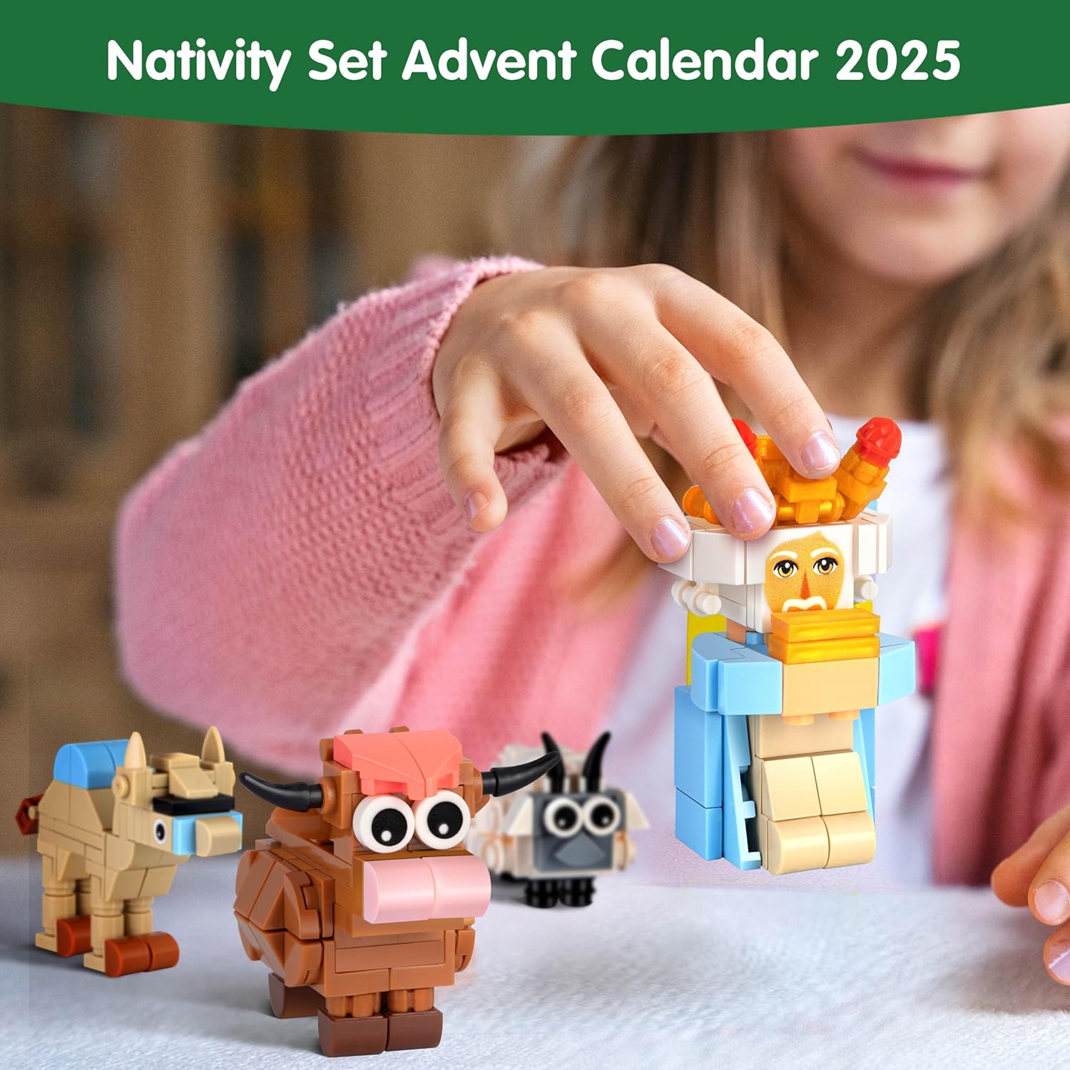 Nativity Advent Calendar 2025 Kids – 24 Days Building Blocks Kits Christmas Gifts Countdown Calendar Set, Stocking Stuffer Building Toys for Boys, Girls, Teens & Adults Ages 6+