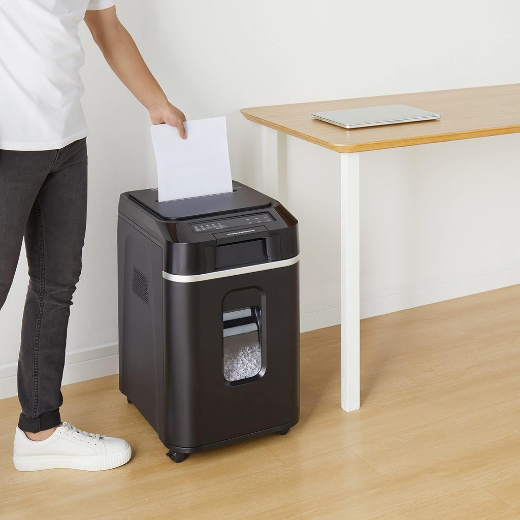 Basics 8-Sheet Cross Cut Paper Shredder and Credit Card Shredder - Black