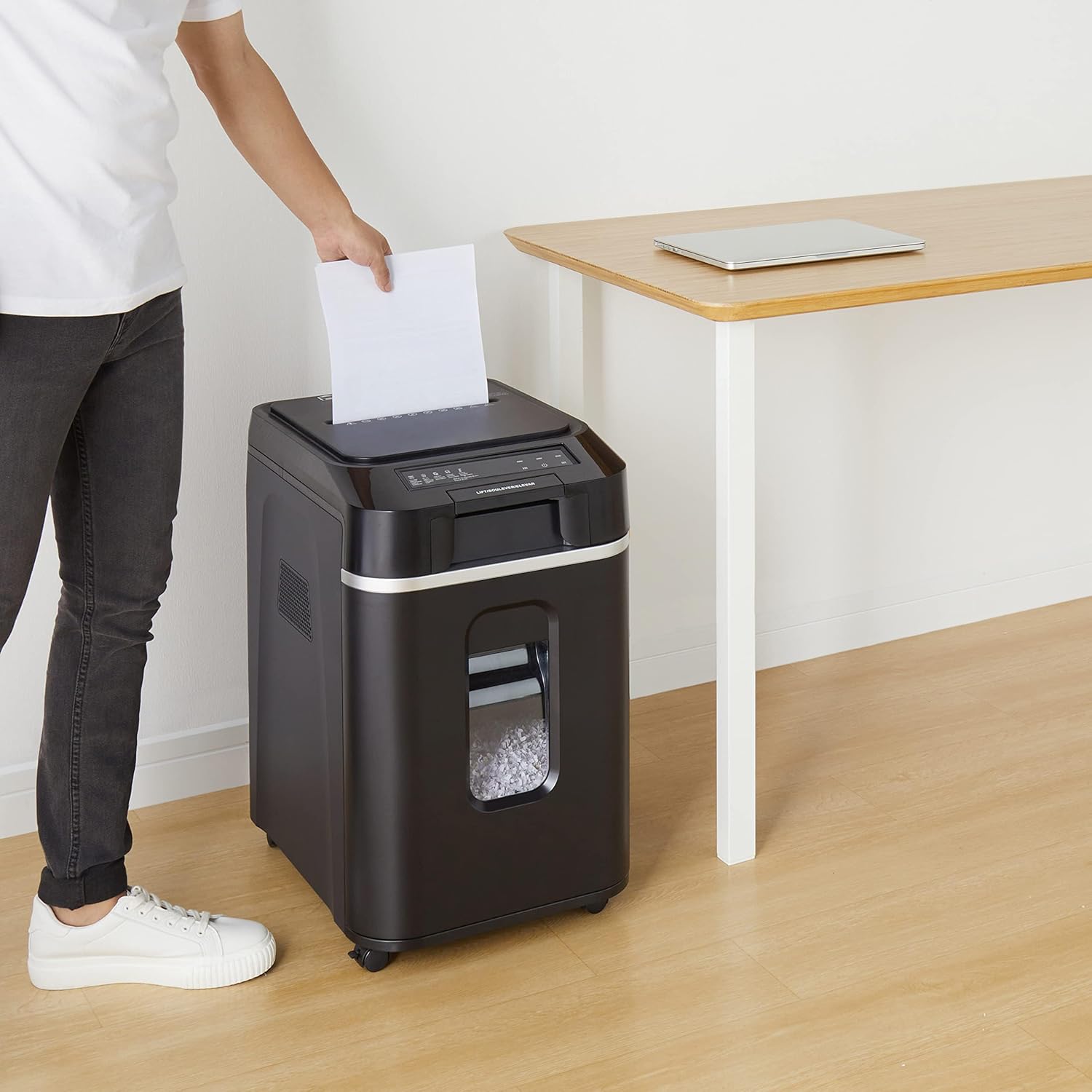 Basics 8-Sheet Cross Cut Paper Shredder and Credit Card Shredder - Black