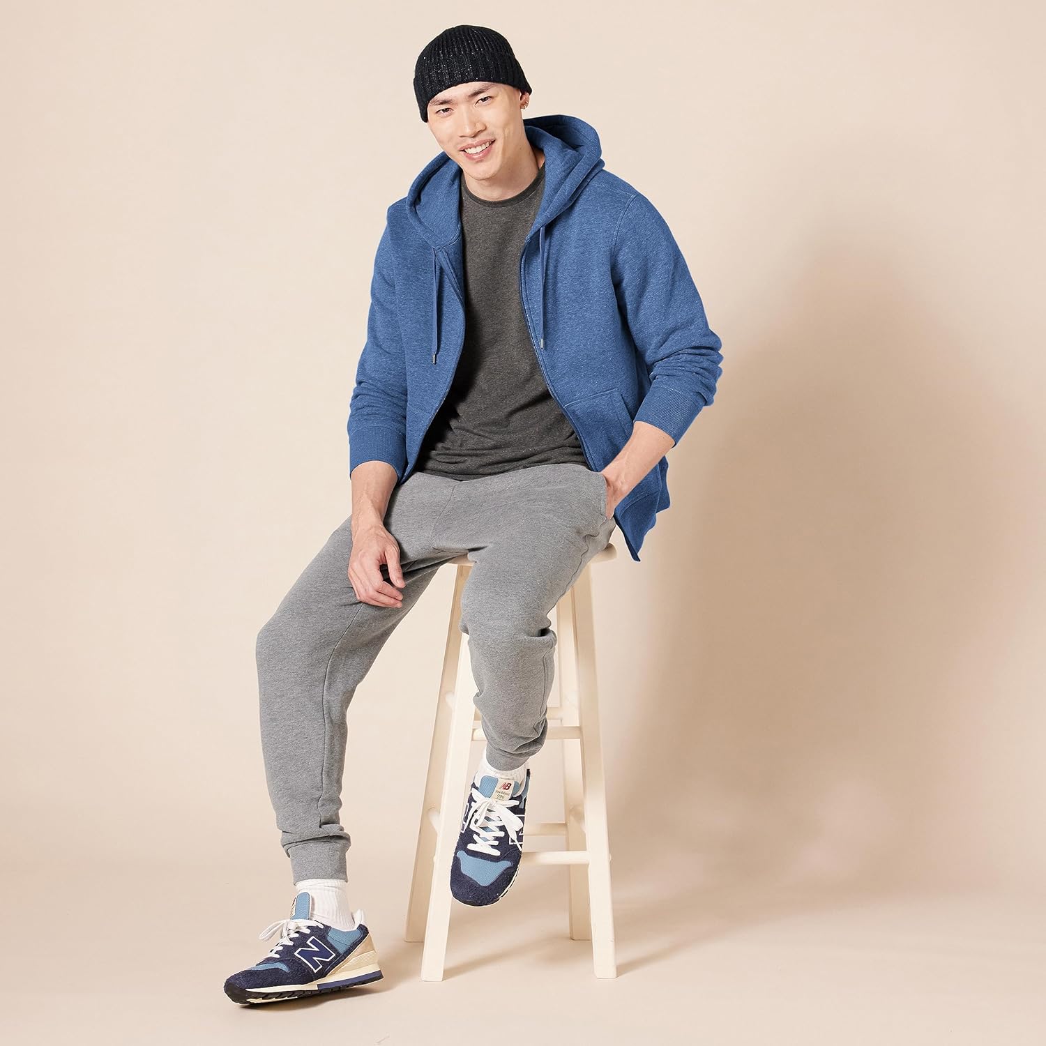 Essentials Men's Full-Zip Fleece Hoodie (Available in Big & Tall)