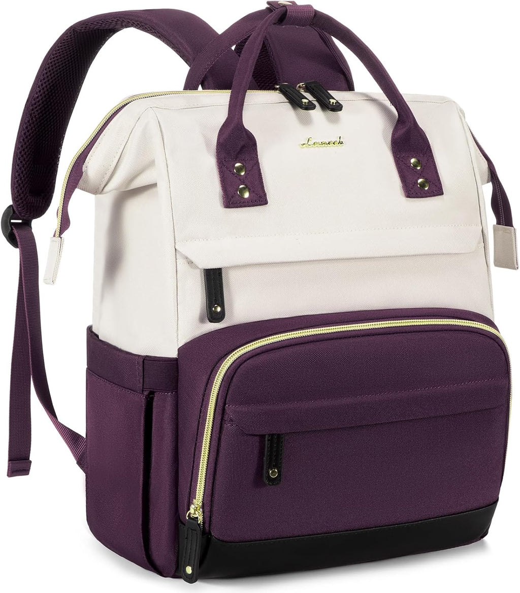 LOVEVOOK Laptop Backpack for Women, 15.6 Inch Work Business Backpacks Purse With Large Capacity, Waterproof Nurse Bag College Bookbag for School, Waterproof Casual Daypack for Travel