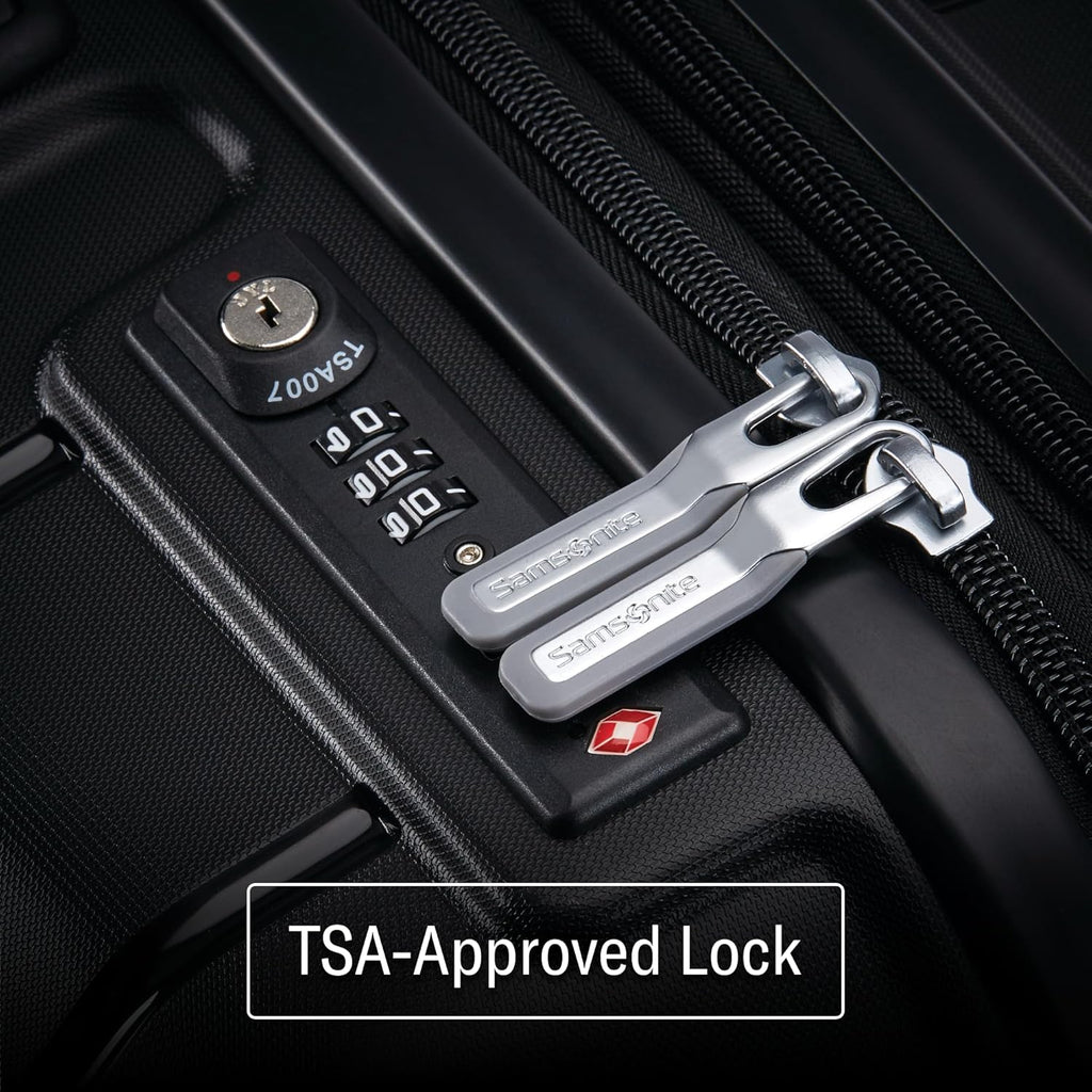 Samsonite Freeform Hardside Carry-On Luggage with Spinner Wheels - Hardshell Suitcase - TSA, Airline-Approved - Expandable Hard Shell, Smooth Rolling Wheels for Lightweight Travel - Navy