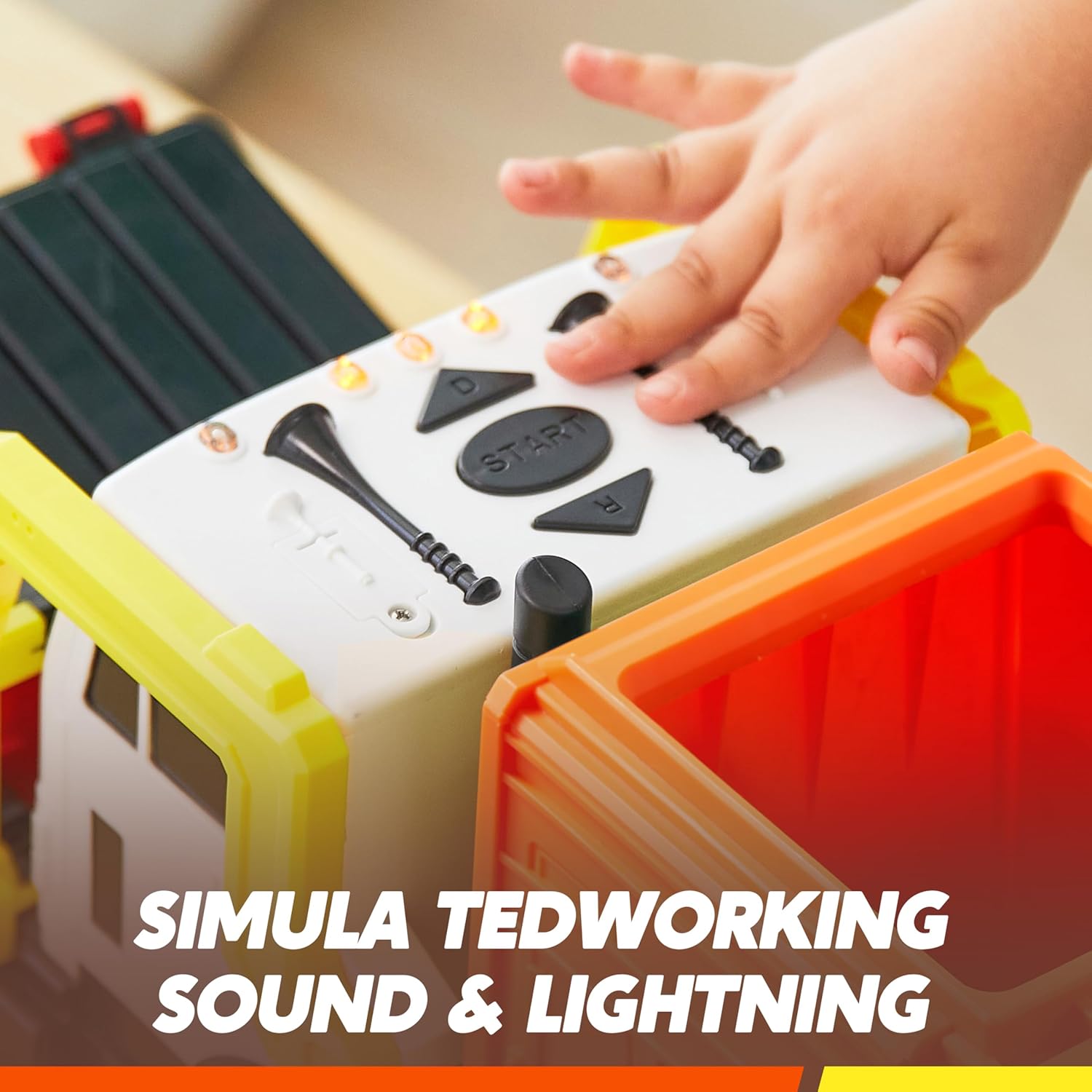 JOYIN Large Friction Powered Garbage Truck Toy Set, Includes Dumpster, Trash Bins, and Learning Cards for Kids, Boy Toys Birthday Gift for Boys Girls Kids Toddler Gift for Christmas