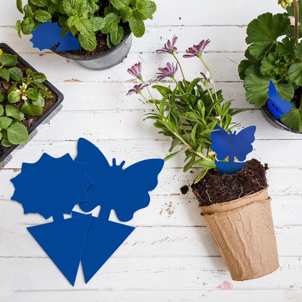 Landisun Fruit Fly Traps 48PCS Fungus Gnat-Traps for Indoor-Outdoor Yellow Fruit-Fly Sticky-Trap Plants Flying Bug Insects Traps