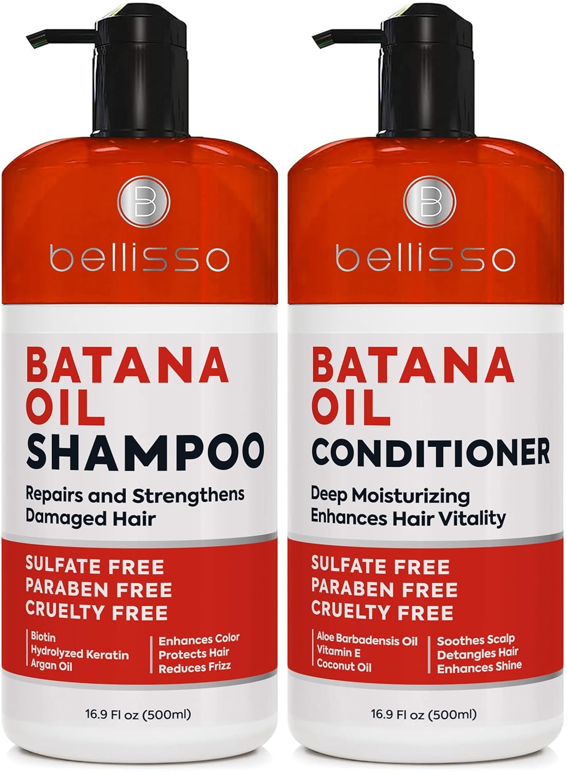 Biotin Shampoo and Conditioner Set - Sulfate and Paraben Free Treatment for Men and Women - Hair Thickening Volumizing Products to Help Boost Thinning Hair with Added Keratin