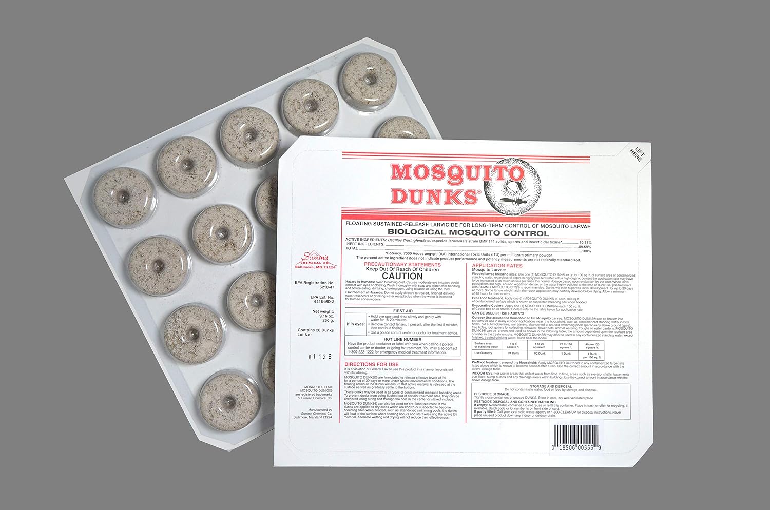 Summit...responsible solutions 110-12 Mosquito Dunks, 6-Pack