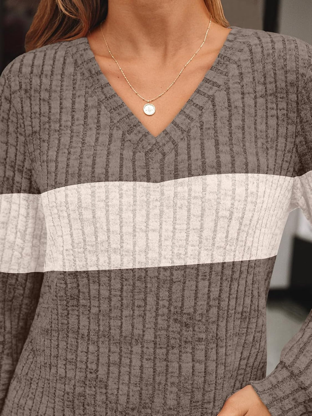 AUTOMET Womens V Neck Long Sleeve Shirt Fall Fashion Tops Tunic Dressy Casual Sweater Clothes Cute Trendy Work Outfits 2025