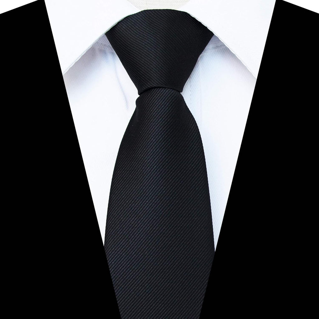 JEMYGINS 3.15“Solid Color Pre-tied Adjustable Necktie for Business and Wedding