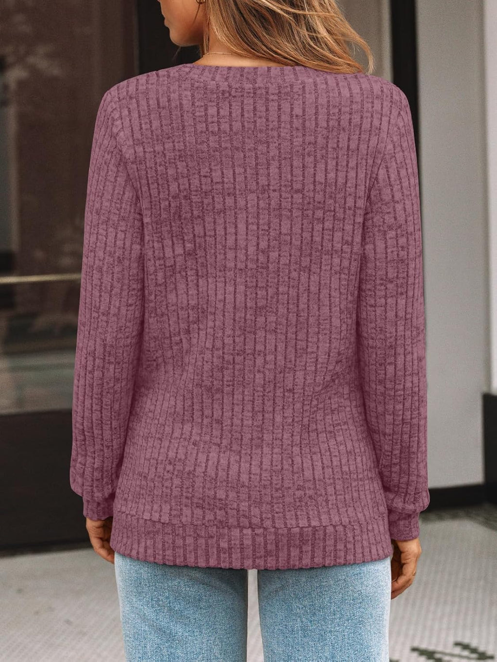 AUTOMET Womens V Neck Long Sleeve Shirt Fall Fashion Tops Tunic Dressy Casual Sweater Clothes Cute Trendy Work Outfits 2025