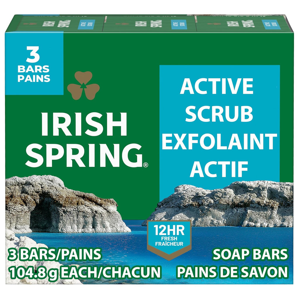 Irish Spring Bar Soap for Men, Original Clean, Smell Fresh and Clean for 12 Hours, Men Soap Bars for Washing Hands and Body, Mild for Skin, Recyclable Carton, 3.7 Ounce - 3 Count (Pack of 8)