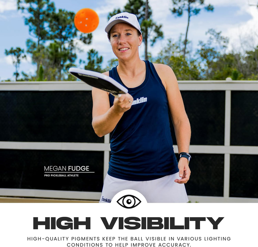 Franklin Sports X-40 Outdoor Pickleballs - Official Ball of USA Pickleball, APP Tour + US Open - Regulation Size