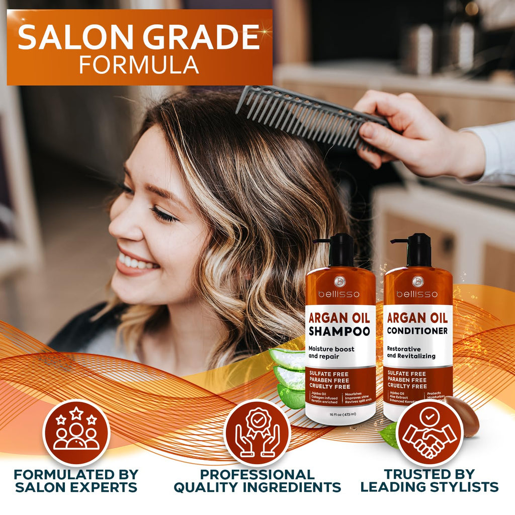 Biotin Shampoo and Conditioner Set - Sulfate and Paraben Free Treatment for Men and Women - Hair Thickening Volumizing Products to Help Boost Thinning Hair with Added Keratin