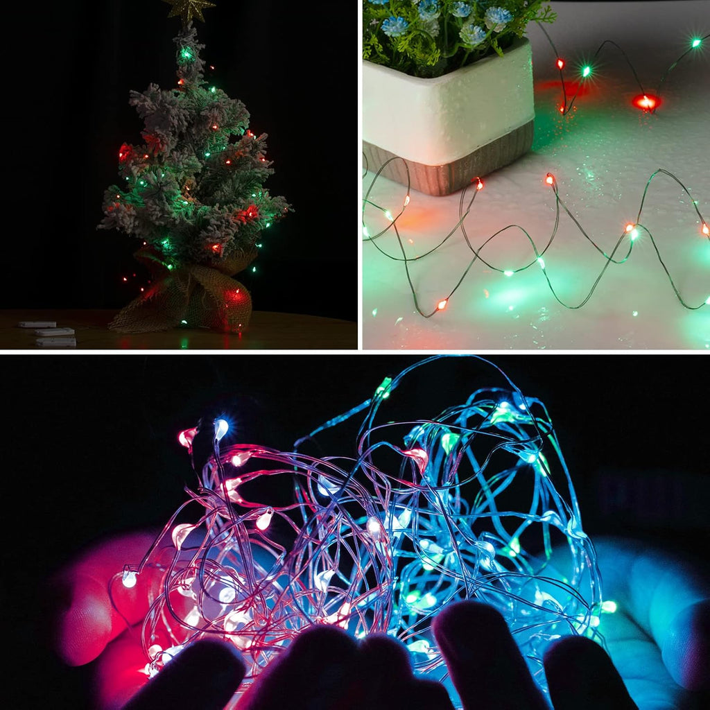 Brightown 12 Pack LED Fairy Lights Battery Operated String Lights - 7ft 20LED Waterproof Silver Wire Firefly Starry Moon Lights for DIY Crafts Wedding Table Centerpieces Party Bedroom Christmas