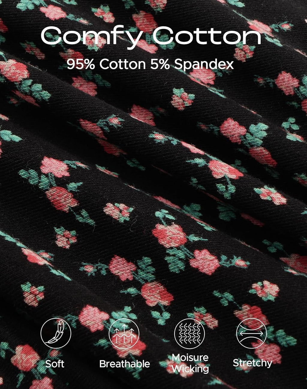 INNERSY Womens Underwear Cotton Hipster Panties Regular & Plus Size 6-Pack