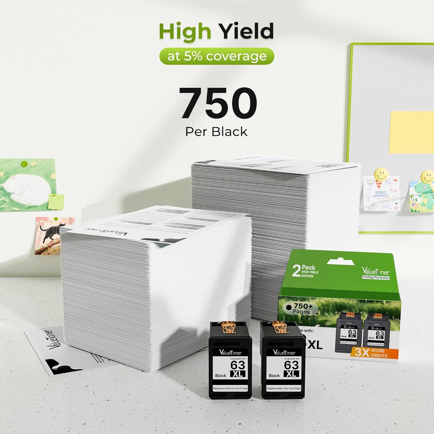 Valuetoner 245XL Ink Cartridge Replacement for Canon 245XL 246XL Combo Pack PG-245XL CL-246XL for Pixma TR4520 TR4527 MG2522 MG2520 MX490 MX492 TS202 TS302 TS3320 MG2920 Printer (Black, Color)