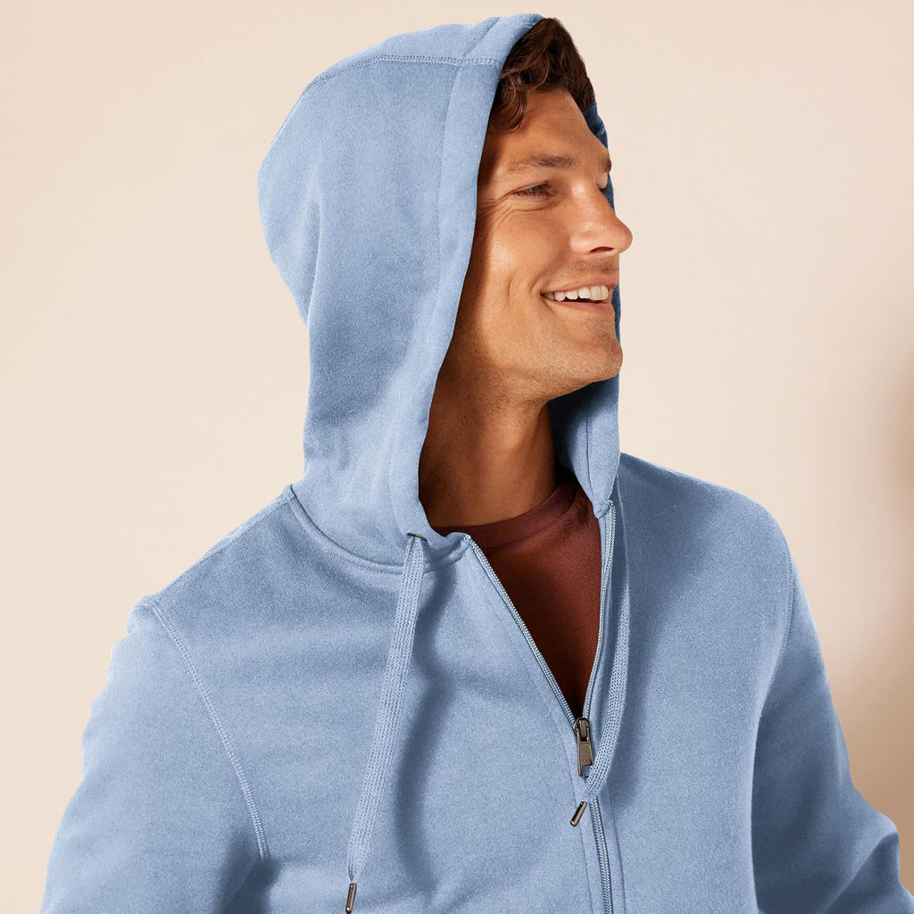 Essentials Men's Full-Zip Fleece Hoodie (Available in Big & Tall)