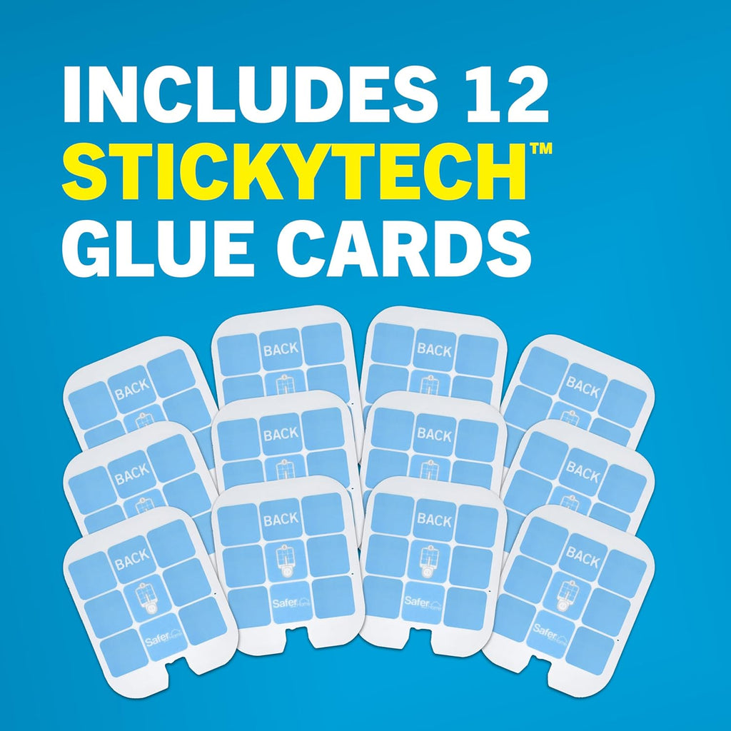 Safer Home Indoor Plug-In Fly Trap - SH502 - Effective Fruit Fly Traps for Indoors, Gnat Traps for House Indoor, 400 Sq Ft Protection - Style: 1 Device + 2 Glue Cards