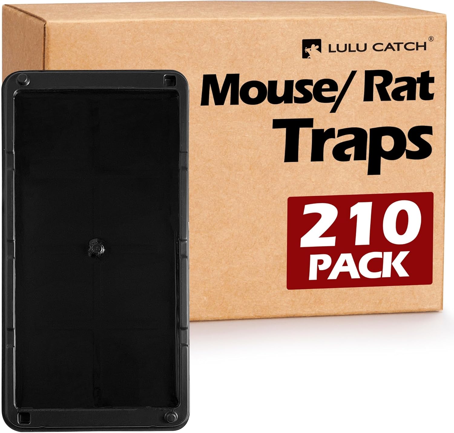 LULUCATCH Mouse & Insect Traps 12 Pack, Heavier Sticky Traps with Non-Toxic Glue for Small Mice & Insects. Sticky Mouse Traps Indoor, Easy to Set, Pet Safe Pest Control