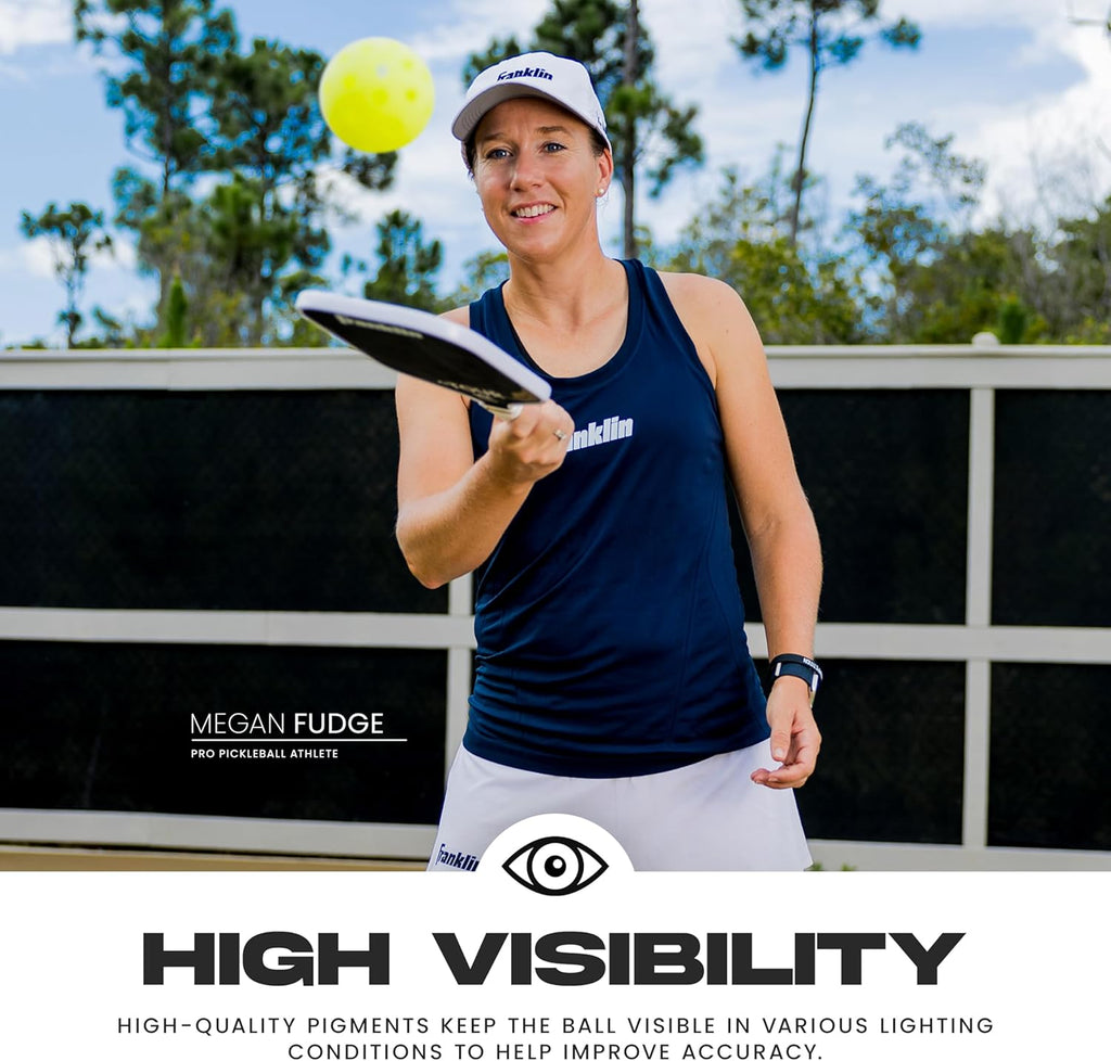 Franklin Sports X-40 Outdoor Pickleballs - Official Ball of USA Pickleball, APP Tour + US Open - Regulation Size