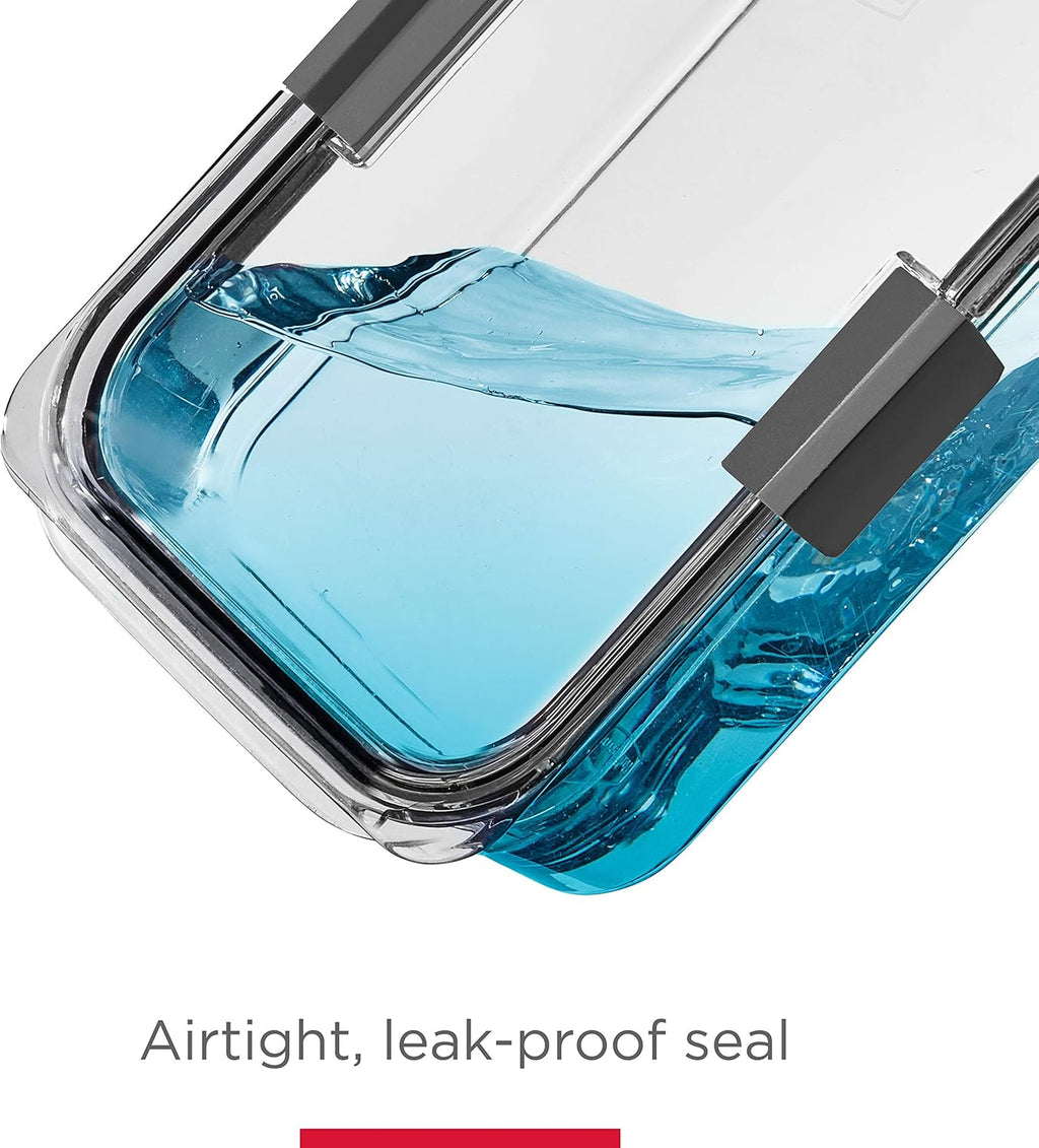 Rubbermaid Brilliance Food Storage Containers BPA Free Airtight Lids Ideal for Lunch Meal Prep & Leftovers Set of 5 (3.2 Cup)