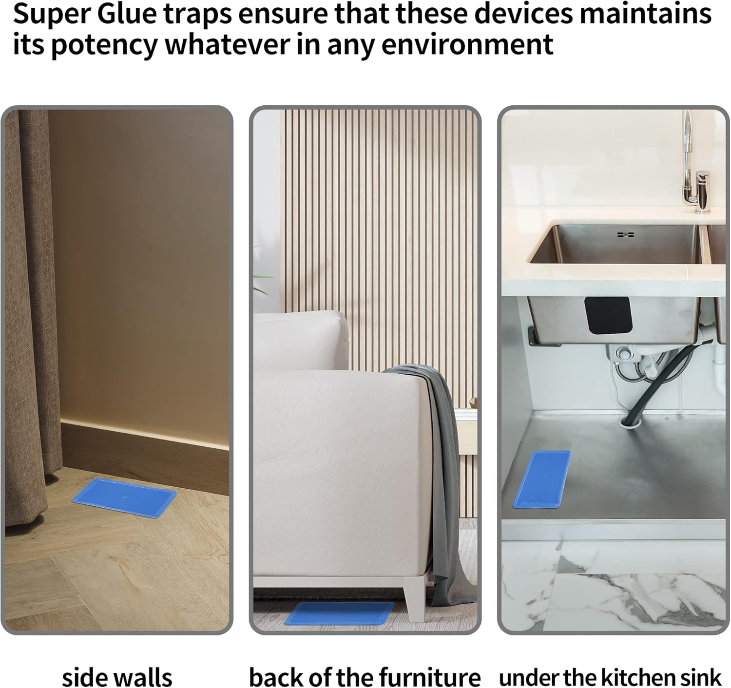 LULUCATCH Mouse & Insect Traps 12 Pack, Heavier Sticky Traps with Non-Toxic Glue for Small Mice & Insects. Sticky Mouse Traps Indoor, Easy to Set, Pet Safe Pest Control