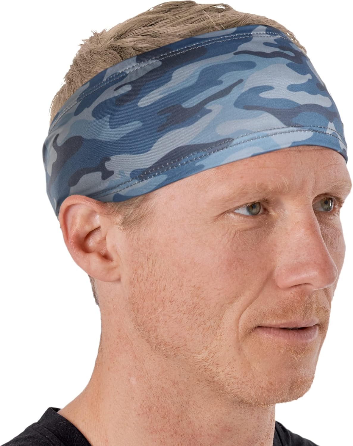 Tough Outfitters Headband for Men - Mens Headbands - Working Out Sports Performance Head Bands - Athletic Cycling Running Sweat Band, Football Headbands - Sweat Bands Men/Women
