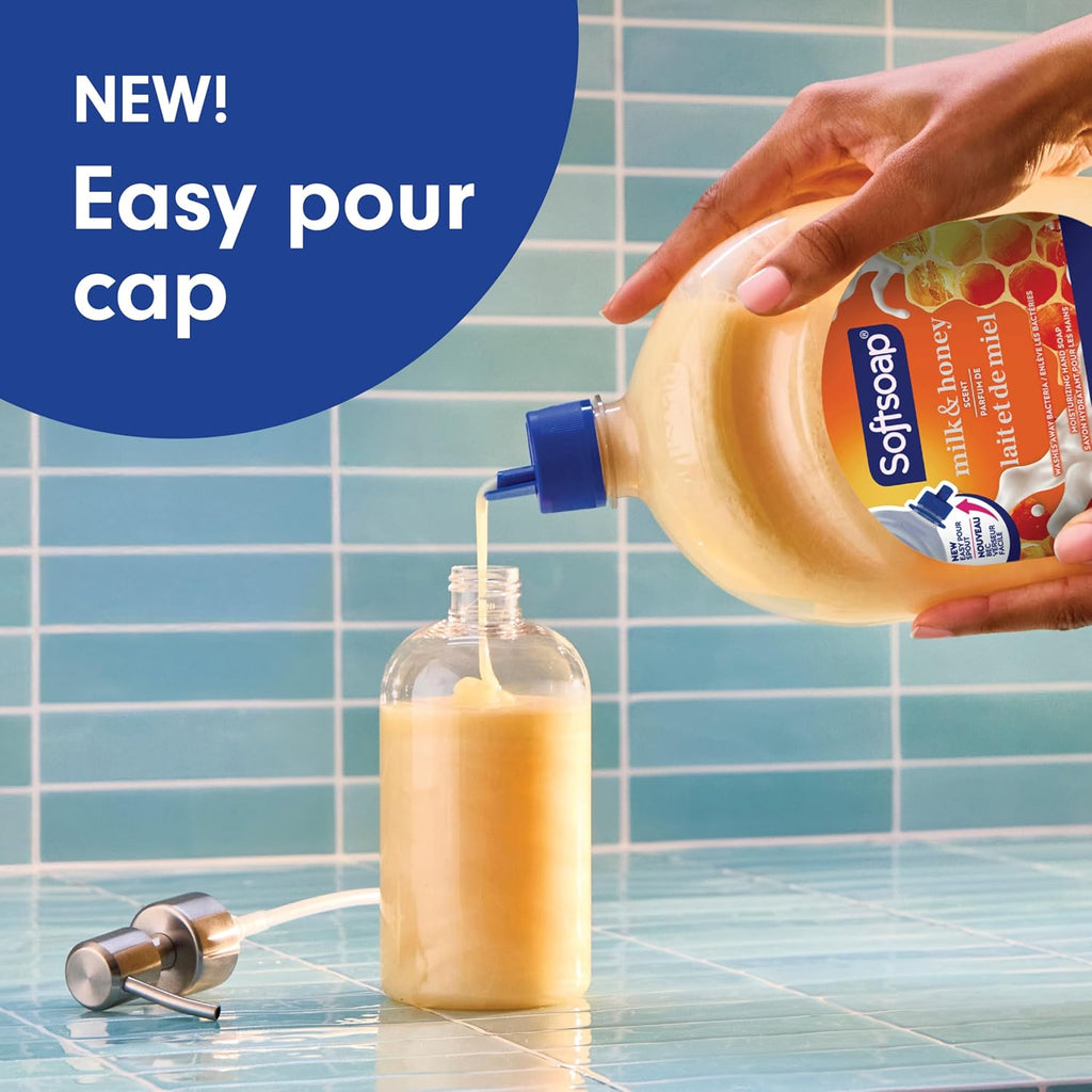 Softsoap Antibacterial Liquid Hand Soap Refill, White Tea & Berry Scented Hand Soap, 50 Ounce(Packaging May Vary)