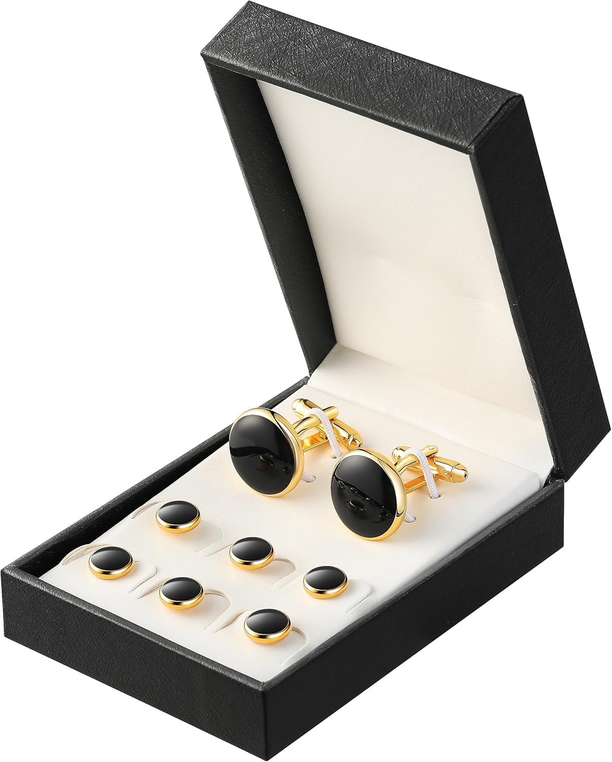 Zealmer 316L Stainless Steel Cufflinks Shirt Studs Business Wedding Gifts for Men