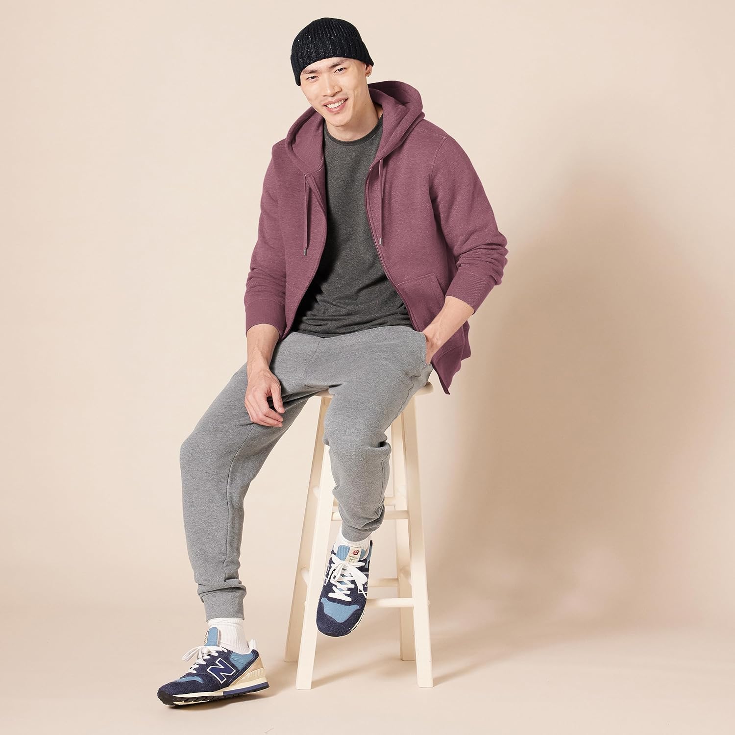 Essentials Men's Full-Zip Fleece Hoodie (Available in Big & Tall)