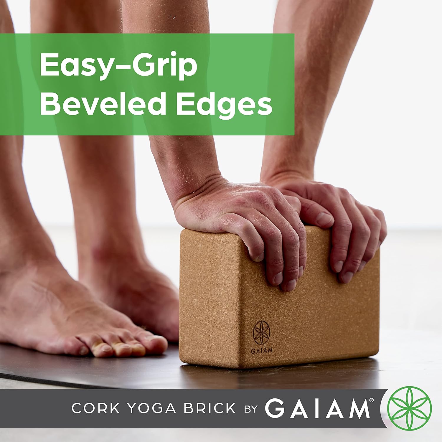 Gaiam Yoga Block - Supportive Latex-Free Eva Foam - Soft Non-Slip Surface with Beveled Edges for Yoga, Pilates, Meditation - Yoga Accessories for Stability, Balance, Deepen Stretches