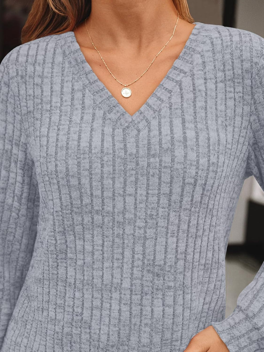 AUTOMET Womens V Neck Long Sleeve Shirt Fall Fashion Tops Tunic Dressy Casual Sweater Clothes Cute Trendy Work Outfits 2025