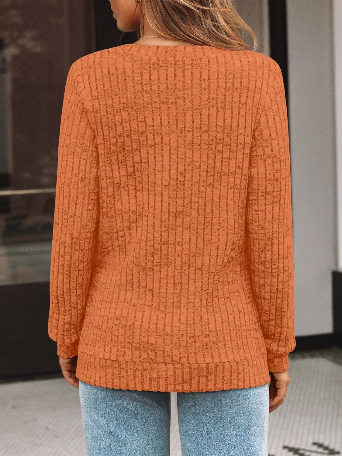 AUTOMET Womens V Neck Long Sleeve Shirt Fall Fashion Tops Tunic Dressy Casual Sweater Clothes Cute Trendy Work Outfits 2025