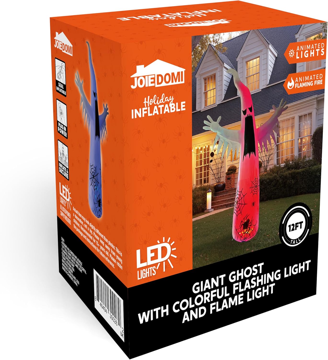 Joiedomi 12 FT Halloween Inflatables Outdoor Decorations, Scary Ghost Halloween Decor, Inflatable Ghost Blow Ups for Yard with LEDs for Outside Yard Decorations