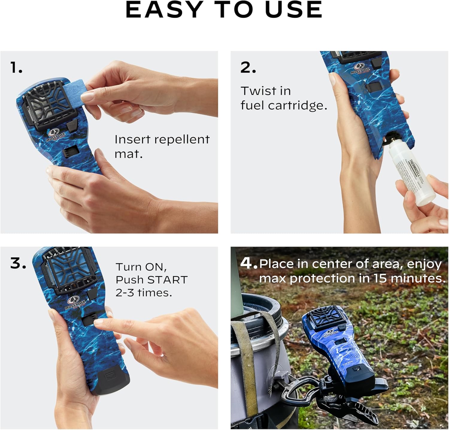 Thermacell Mosquito Portable Repeller; Includes 12-Hour Refill; 15 Foot Zone of Protection; Highly Effective Mosquito Repellent; Deet Free Bug Spray Alternative; Scent Free