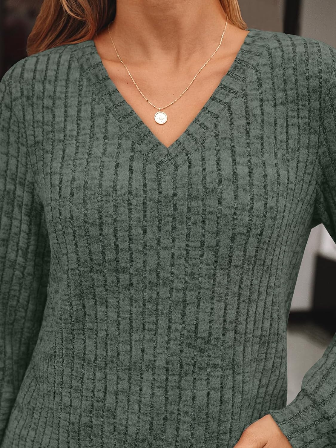 AUTOMET Womens V Neck Long Sleeve Shirt Fall Fashion Tops Tunic Dressy Casual Sweater Clothes Cute Trendy Work Outfits 2025