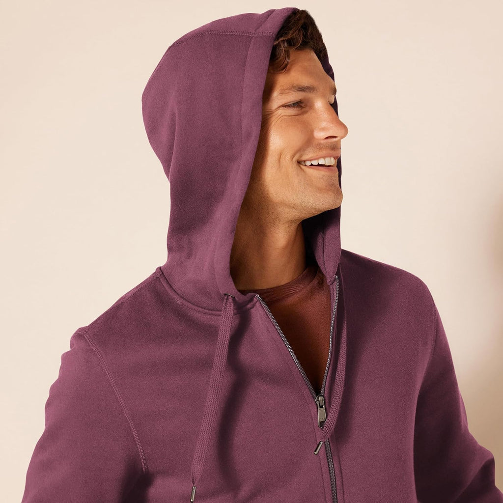 Essentials Men's Full-Zip Fleece Hoodie (Available in Big & Tall)
