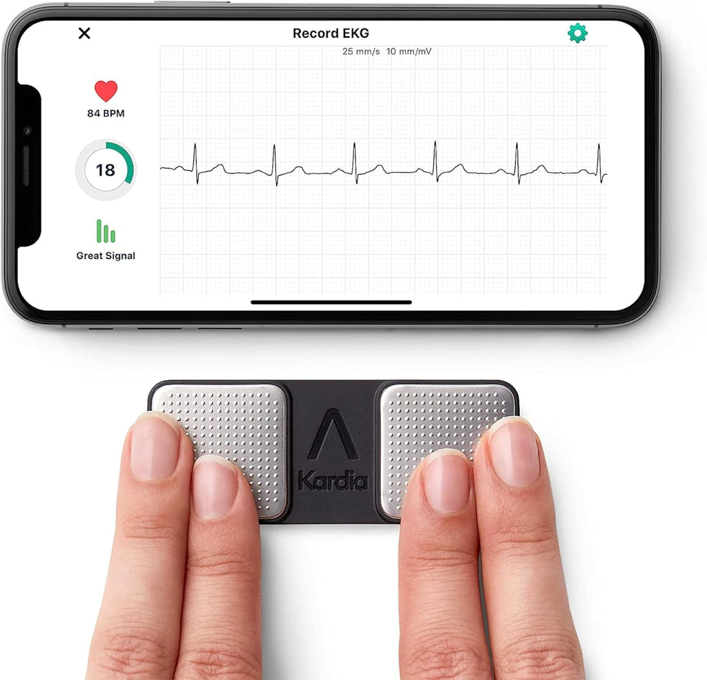 KardiaMobile 1-Lead Personal EKG Monitor – Record at Home – Detects AFib & Irregular Arrhythmias – Easy Results in 30 Seconds – Works w/Most Smartphones